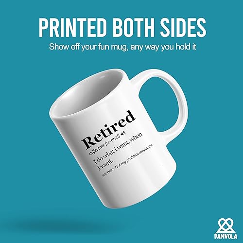 Miniatura 3 de Panvola Taza con texto en inglés "Retired Definition I Do What I Want When I Want Retirement Mug Not My Problem Anymore Going Away", regalo