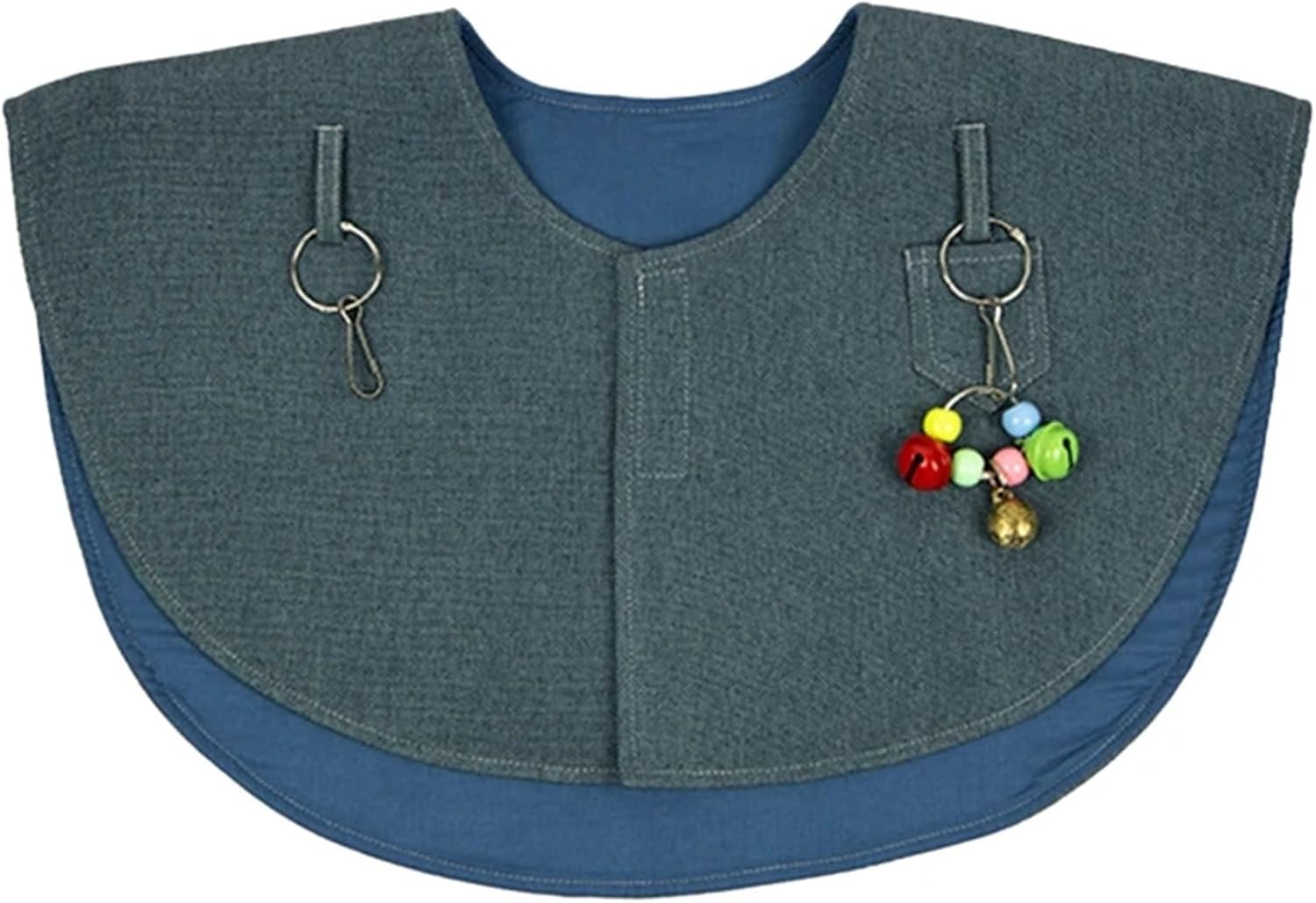 Parrot Non-Scratch Shoulder Arm Protector with Hoops - for Bird Lovers(for Grey Blue,Shawl)