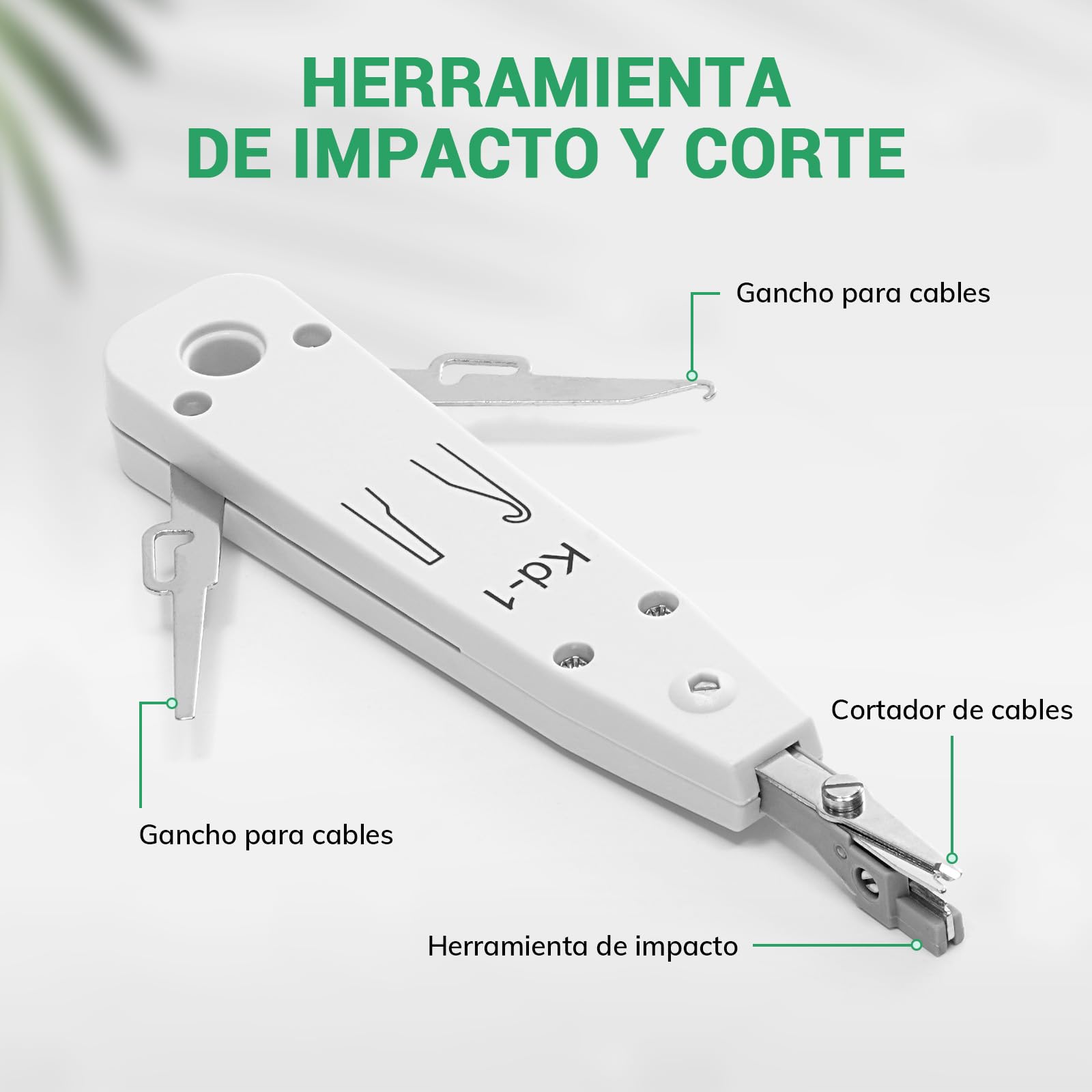SGILE RJ45 Kit Herramientas Completo de Prensado, Cat5 Cat6 Cat7 Máquina Integrada Multifunción, Juego de Pruebas de Cable LAN de Mantenimiento Informático, 50 Conectores CAT6