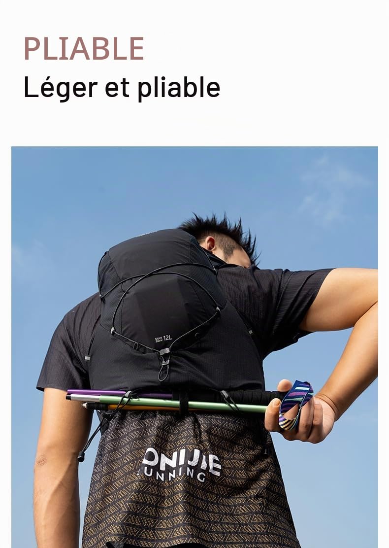 AONIJIE Bâtons de Trekking Pliables légers, bâtons de Trekking en Aluminium 7075, réglables 120 cm pour bâtons de randonnée et de Marche, Envoyer Une Paire de 2 pièces