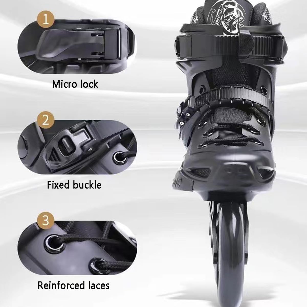 Rollers avec roues de 110 mm pour homme et femme - Bottes de roller haute performance pour adultes et adolescents