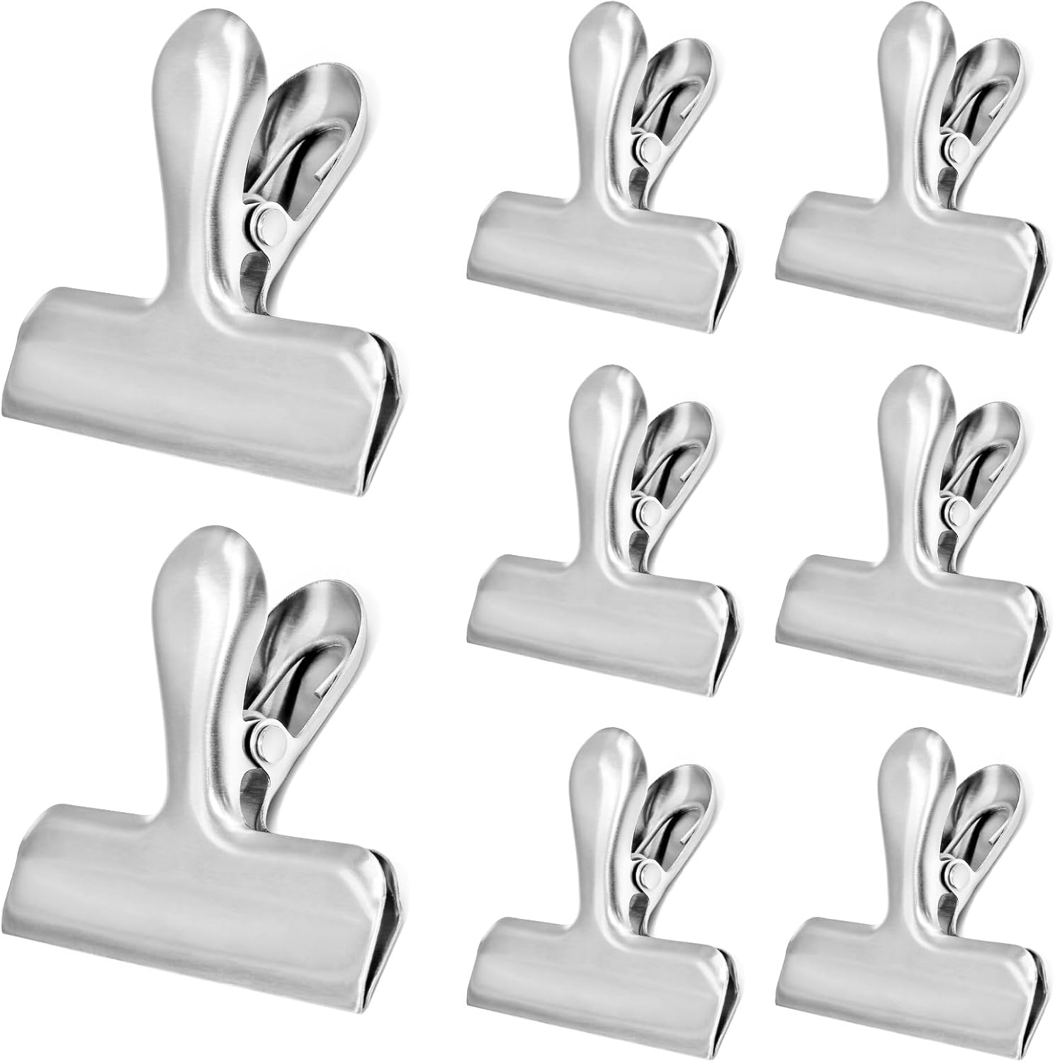 Uenhoy 8 Pack Metal Bag Clips Stainless Steel Snack Food