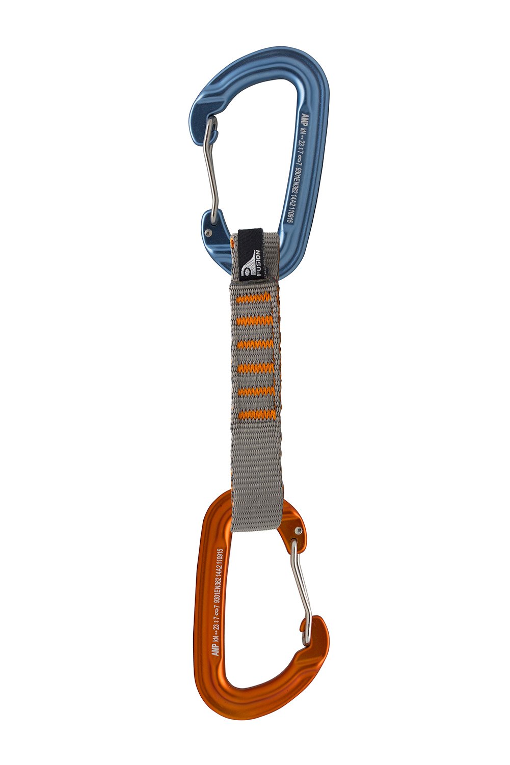 Fusion Climb Contigua Wire Ultra Light Weight Gate Carabineers, Blue/Orange