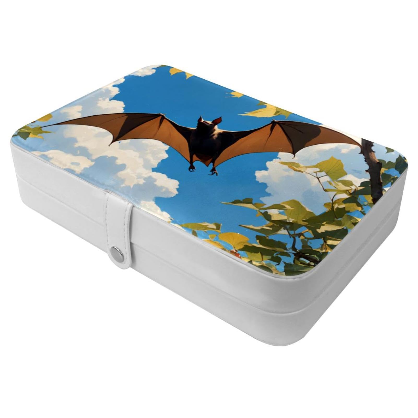Écrin de rangement pour bracelets et boucles d'oreilles au motif chauve-souris