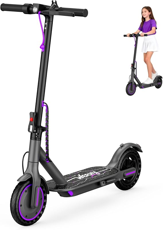 WERHY Scooter eléctrico, potente motor de 500 W/350 W y velocidad máxima de 19 MPH, alcance de 16/25/27 millas, scooter eléctrico plegable con doble frenado para adolescentes y adultos
