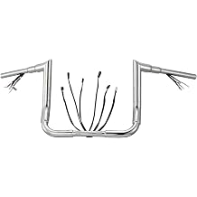 Pre-Wired 1 1/2" Fat Ape Hangers Street Glide Heated Grips Option 10" Rise Handlebars for Harley 2016-2023 Street Glide/Electra Glide/Ultra Limited Bagger Meathook Bar with CAN-Bus/TBW, Chrome