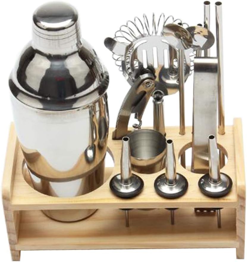 VIDI 12pcs Stainless Steel Cocktail Shaker Set Include Drinks Strainer Bottle Opener Maker Mixer Bar Wine Tools Accessories