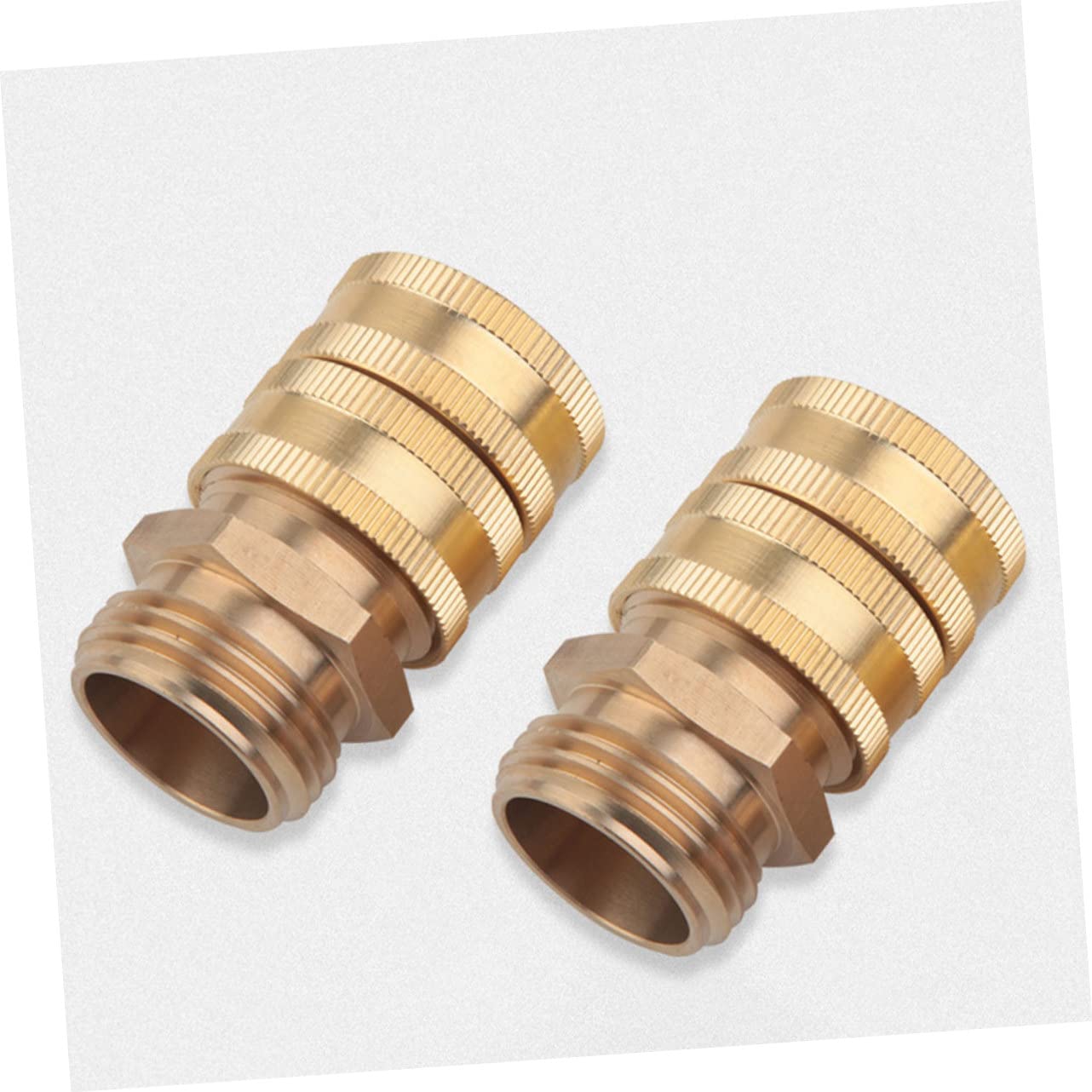 Mipcase 4 Set Giunto di Prolunga Tubo Acqua Garden Hose Raccordi Irrigazione Valvola Tubo dell'Acqua Ugello Raccordi A Connessione Rapida per Idropulitrice Attacco Tubo 3/4 Ottone 2 Paia*4