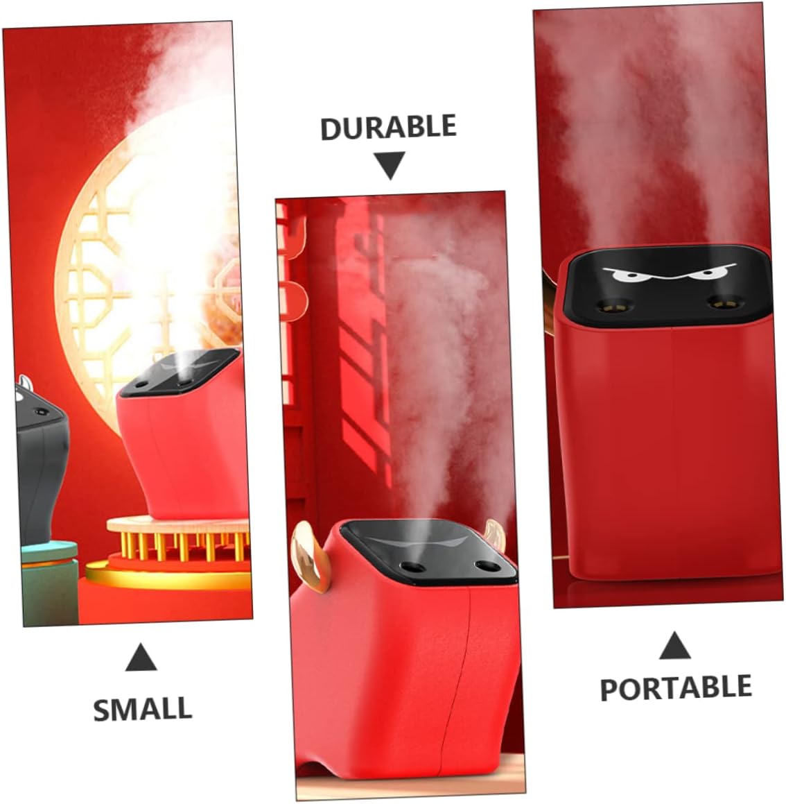 Portable Usb Car Humidifier Silent for Home and Travel for Room Compact and Space-saving for Car and Office Use Red