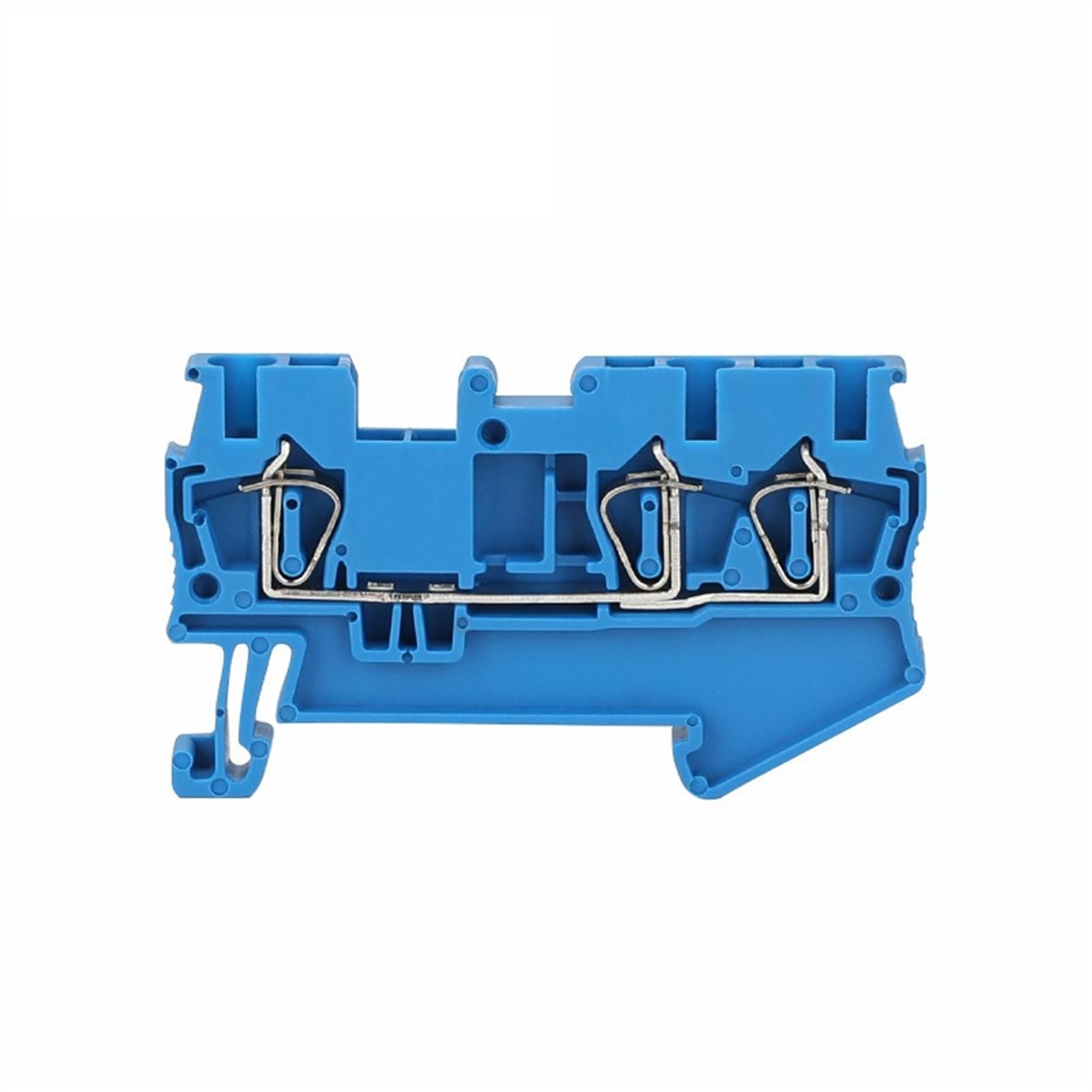 10 pezzi ST2.5-TW Terminale passante a molla a 3 conduttori 2,5 mm² 28-14 AWG Connettore filo Morsettiera su guida DIN ST 2.5-TWIN(Blue)