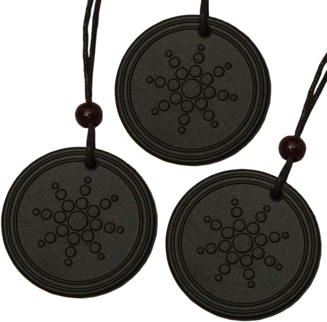 Scalar Energy Quantum Science Fusion Lava Black Stone Pendant for Men, Women (3) -Pack of 3