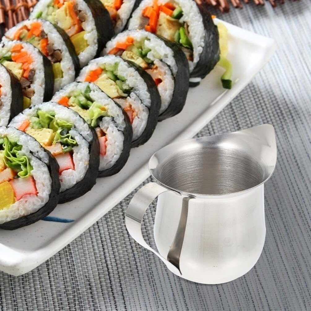 HOLIDYOYO 4pcs Bell Creamers Stainless Steel Coffee Creamer Pitchers 2 Ounce 60ml Espresso Cups for Serving Tea Milk Jam Sauce