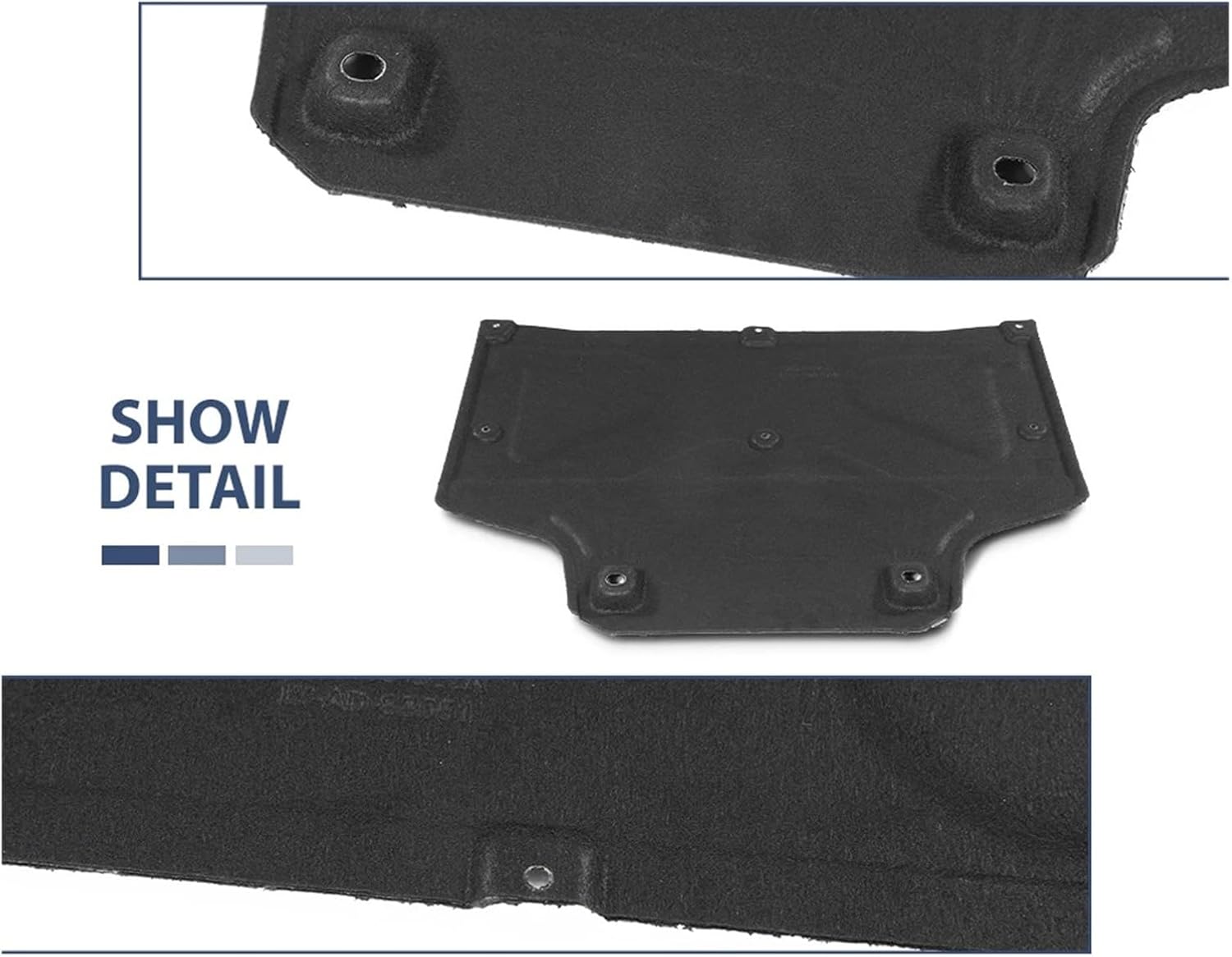 Under Engine Splash Guard Shield Cover | Compatible with 2018-2024 Audi Q5 2018-2024 Sq5 Cotton Black Underbody Protective Panel