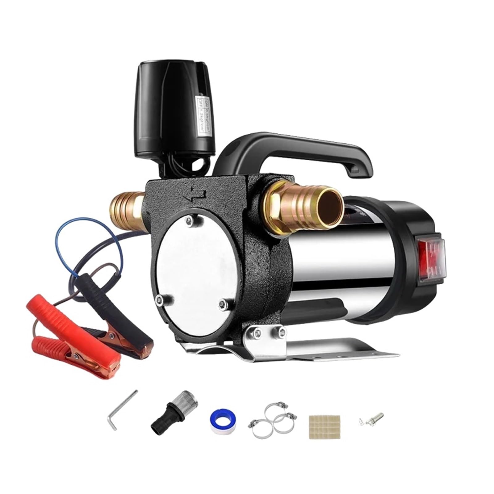 Pompe à carburant 12 V/24 V/220 V, pompe à kérosène diesel avec tuyau d'huile, pistolet de ravitaillement, arrêt automatique, pompe à huile électrique, distributeur de carburant