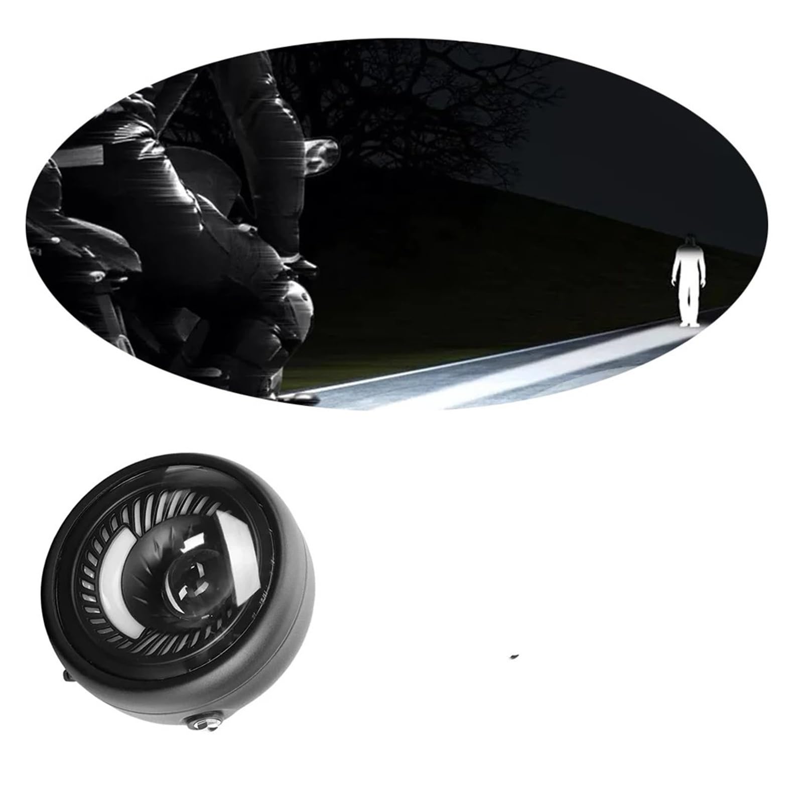 Faros Delanteras para DC12V Faro Delantero Universal LED para Motocicleta De 6,5 Pulgadas con Soporte