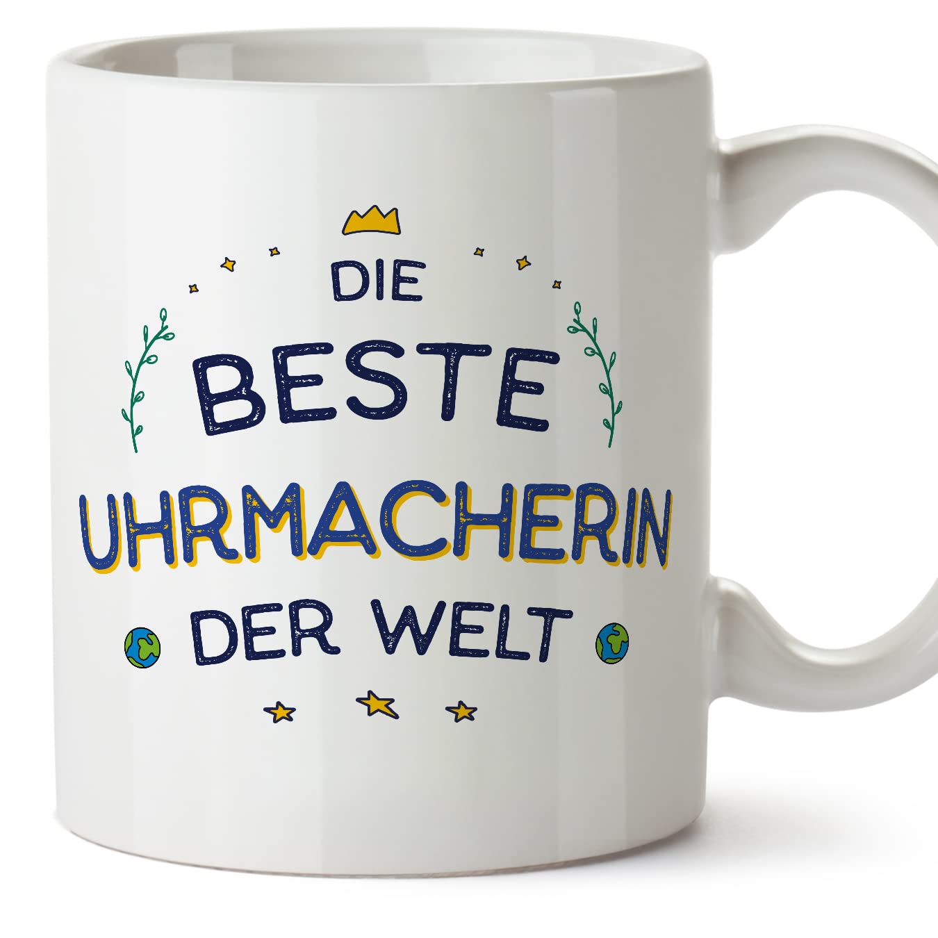 MUGFFINS Watchmaker Woman Mug - in German - Beste der Welt - Funny Gift for Colleagues - Ceramic 11oz Mug â image 1