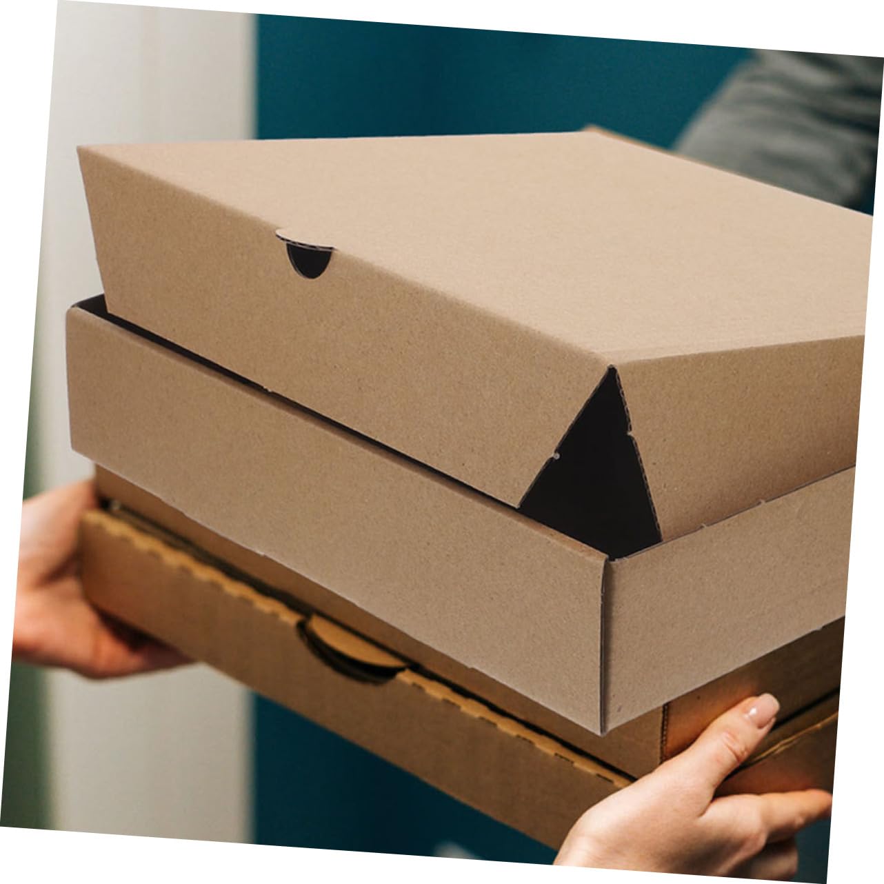 Boîtes à Pizza Carrées Emballage Compact en Papier Design Élégant Lot de 10 Lors de Fêtes pour Biscuits et Mini Tartes