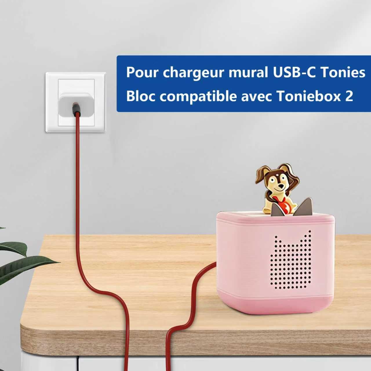 1,2M Original-Ersatzkabel. Kompatibel mit Toniebox 2 Ladekabel Tonys Neue Kinderlautsprecher.