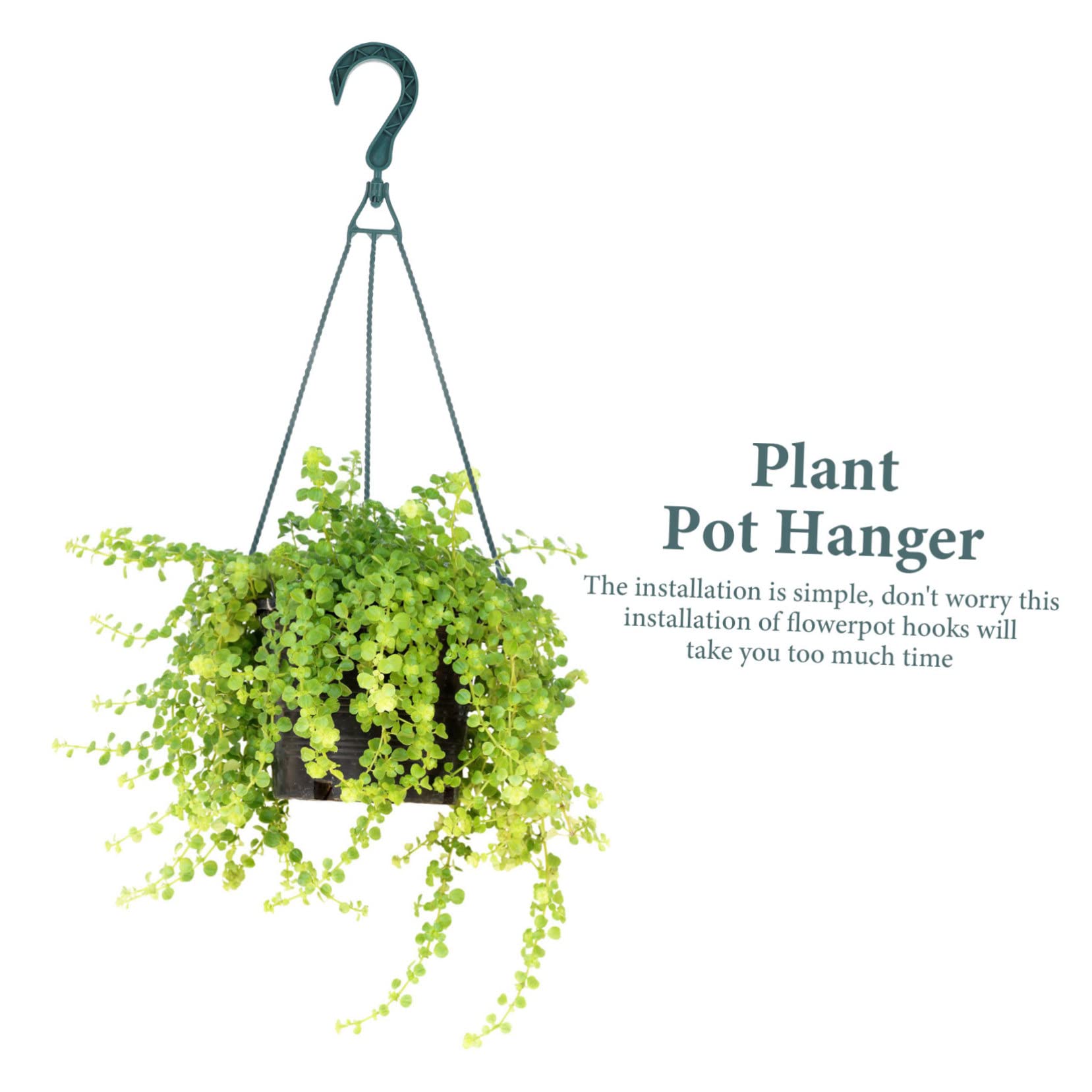 Amazon | FUNOMOCYA 5個吊り下げ植木鉢フック プラスチック製 度回転