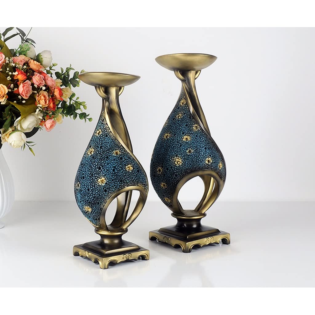Nordischer Retro-Kerzenhalter, Ornamente, Duftkerzenhalter, Beleuchtungskerzenhalter, geeignet für Wohnzimmer, Büro, Esszimmer, Kerzenständer (Messing)