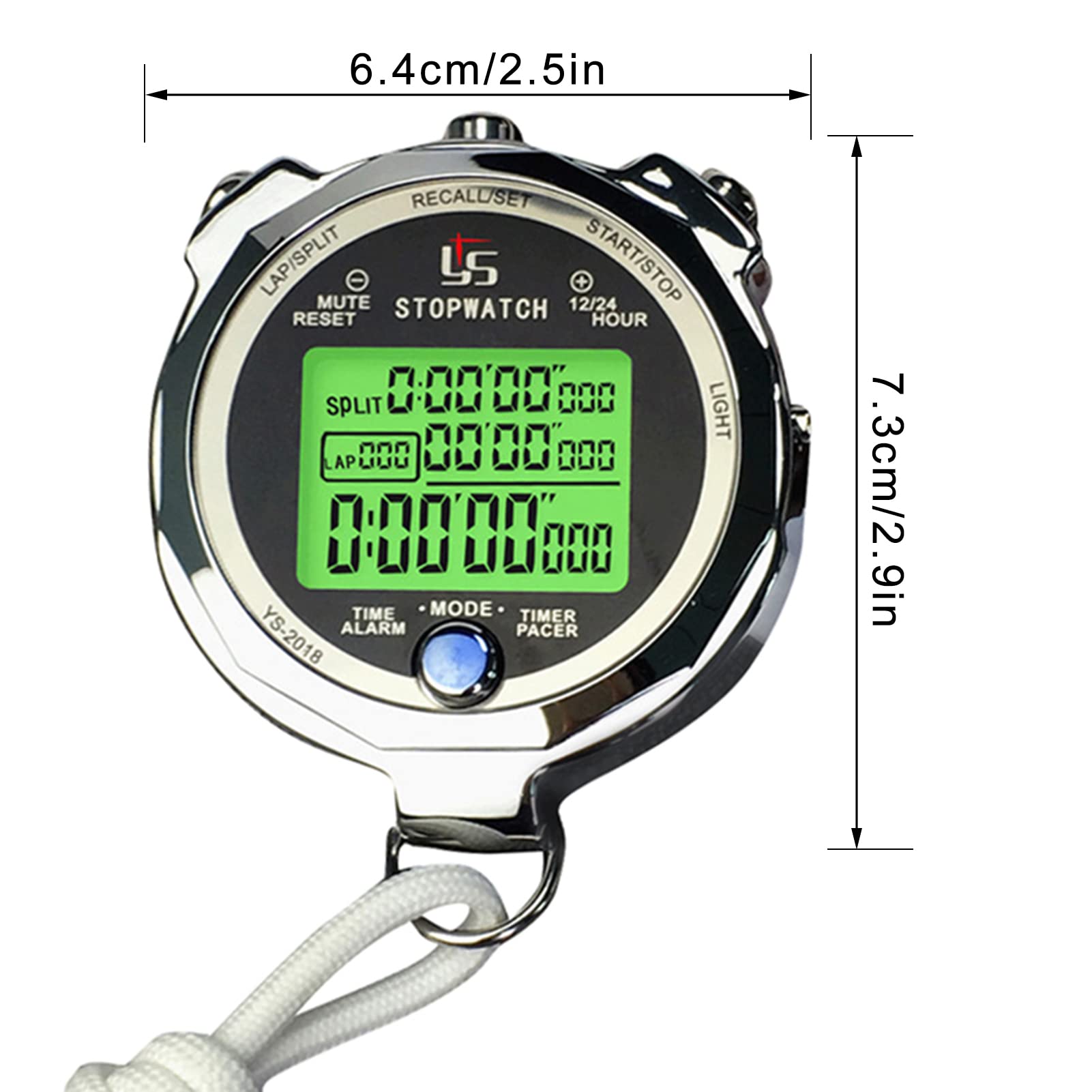 Chronomètre | Sport à Grand écran avec Compte à rebours | Outil chronométrage Multifonctionnel avec Date, Heure et Fonction d'alarme pour Les entraîneurs Natation,