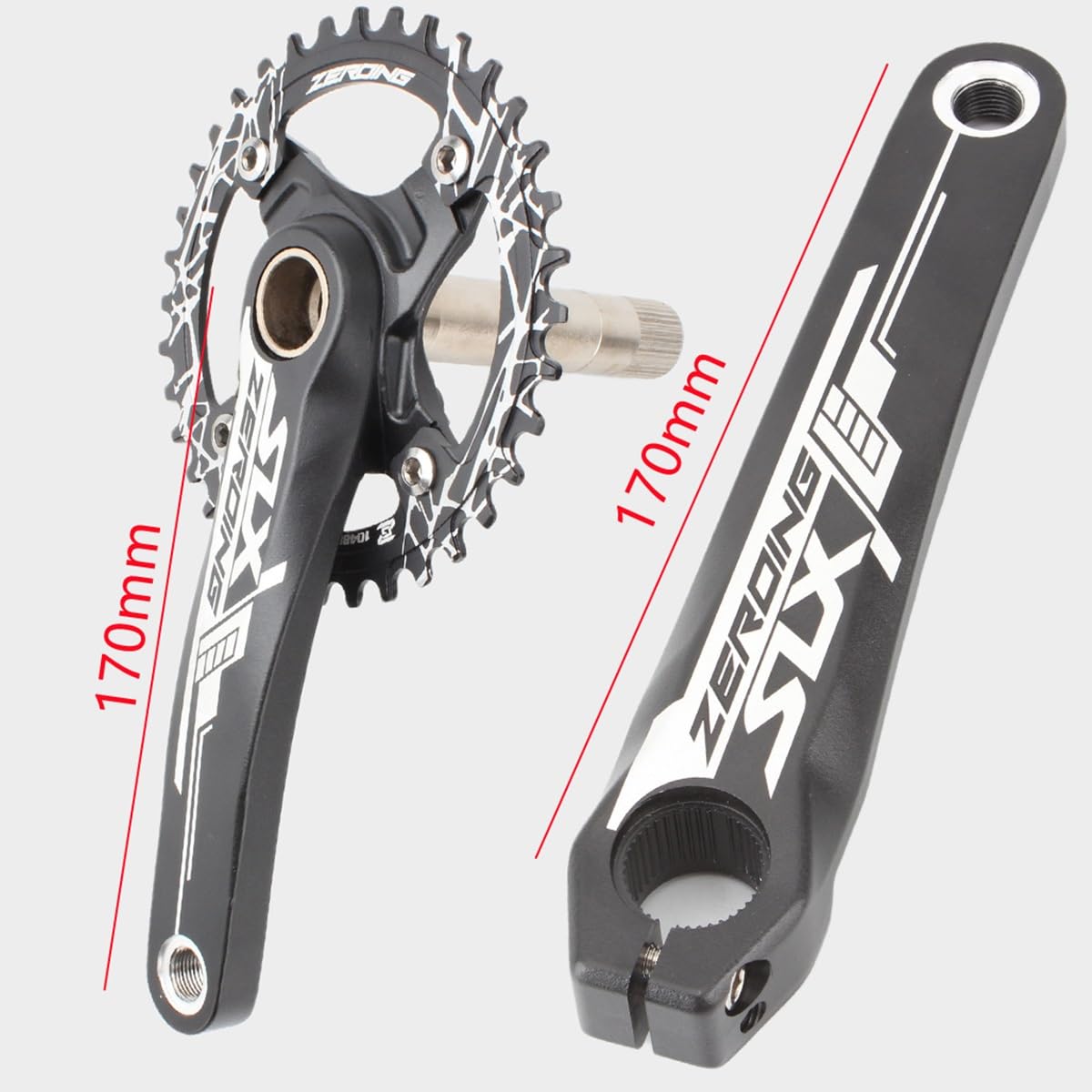 170mm MTB Pedivella Sinistra/Destra Braccio Integrate Cave Lega di Alluminio Guarnitura Sostituzione Mountain Bike con BB