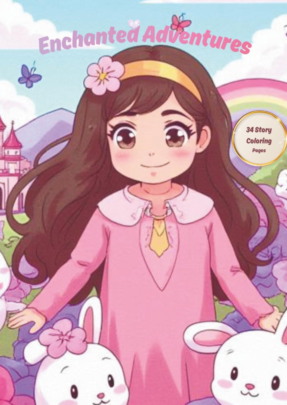 MAYA: Enchanted Adventures: A Story Coloring Book For Girls Ages 6-8