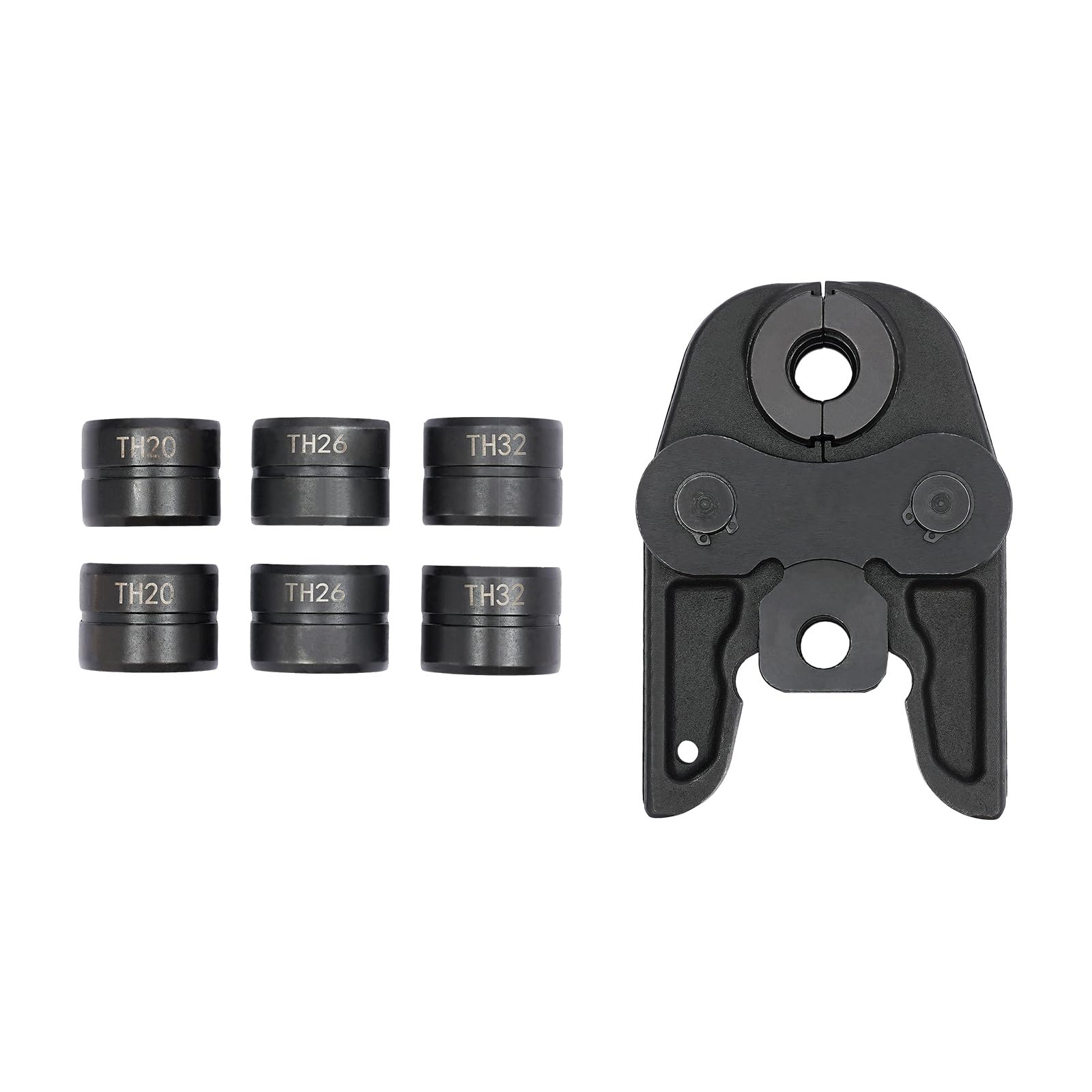 Mordazas de prensado Th Contour 16-32 mm, contorno TH, alicates de prensado profesional, mordaza de prensado con 4 contornos de prensado para tubos compuestos de aluminio y plástico, PEX,