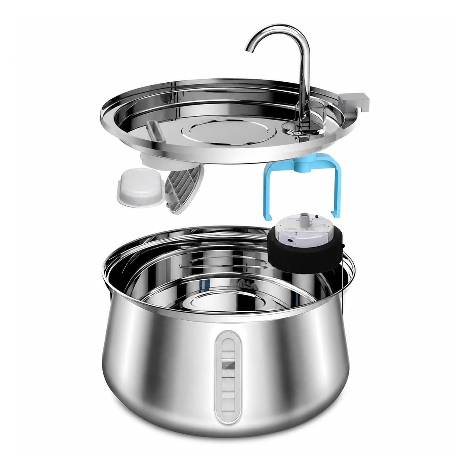 Fuente para Beber para Mascotas, Bebedero para Gatos De Acero Inoxidable 4L