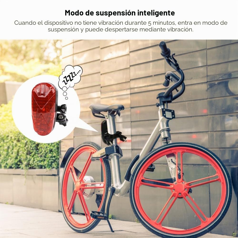 Rastreador GPS para Moto y Coche, Localizador Impermeable con Alertas SOS y de Velocidad, Batería 1800 mAh, sin Tarjeta SIM