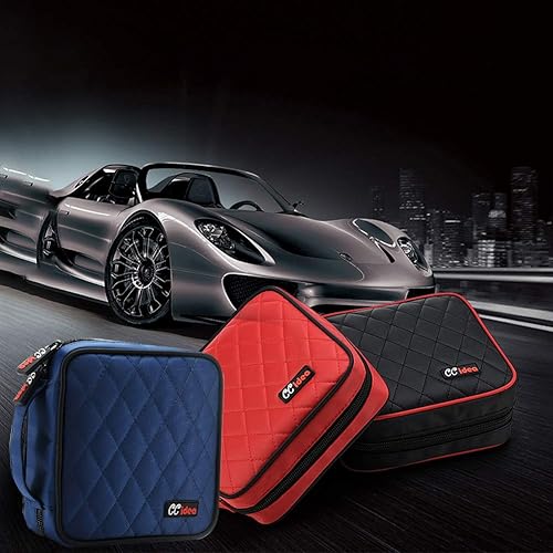 Miniatura 7 de CCidea 40 Capacidad CDDVD Caso Titular Portátil Disco Billetera Almacenamiento Carpeta Nylon Cd Bag (Rojo) Especiales