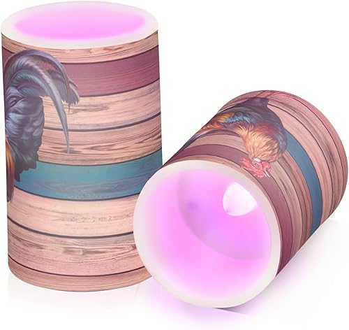 Vista 44 de Velas parpadeantes sin llama, velas LED moradas de mariposa lavanda con temporizador remoto, juego de 2 velas a pilas para San Valentín, boda