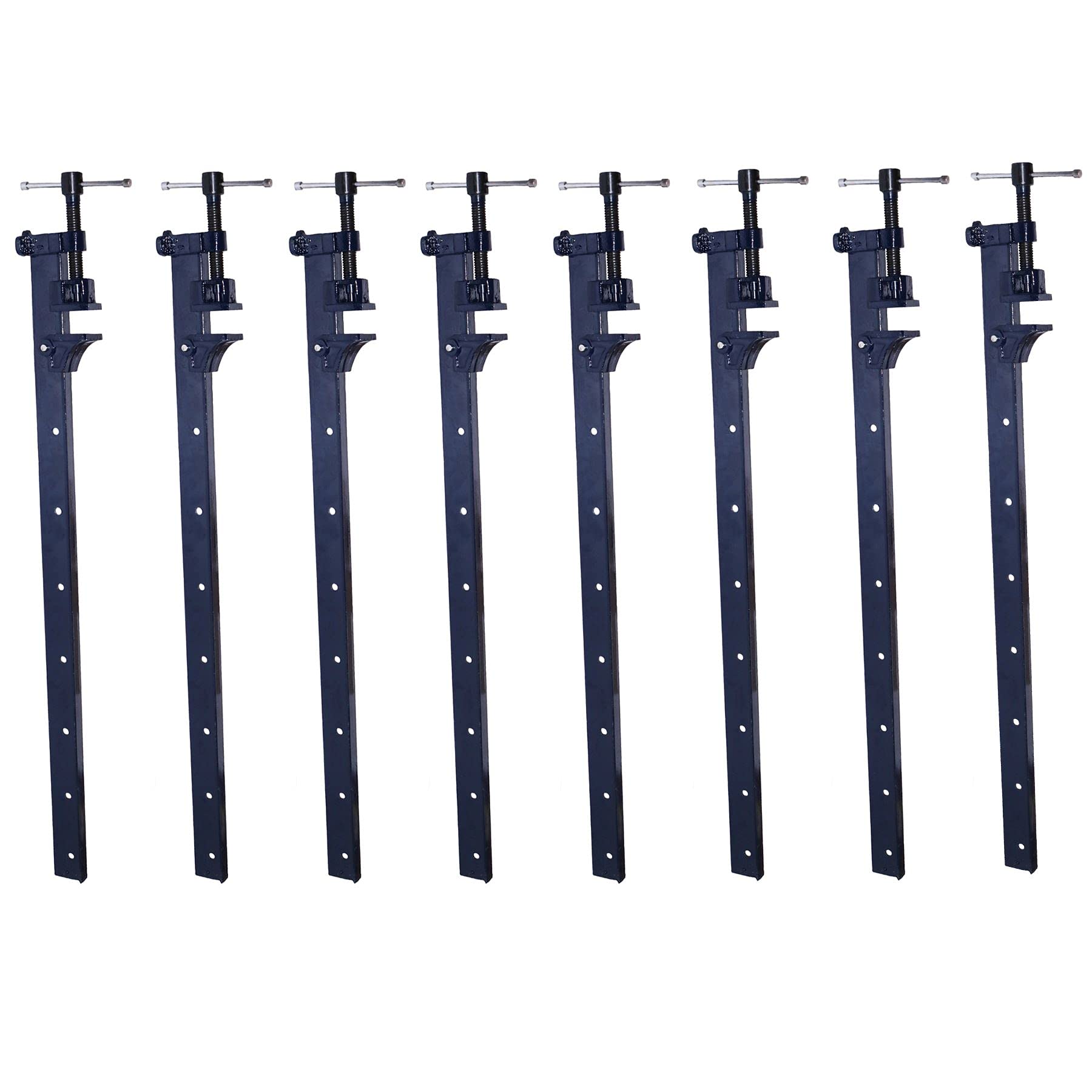 Ab Tools Grey 36” (900Mm) Cast Iron T-Bar Sash Clamp Grip Work Holder Vice Slide Cramp 8Pc