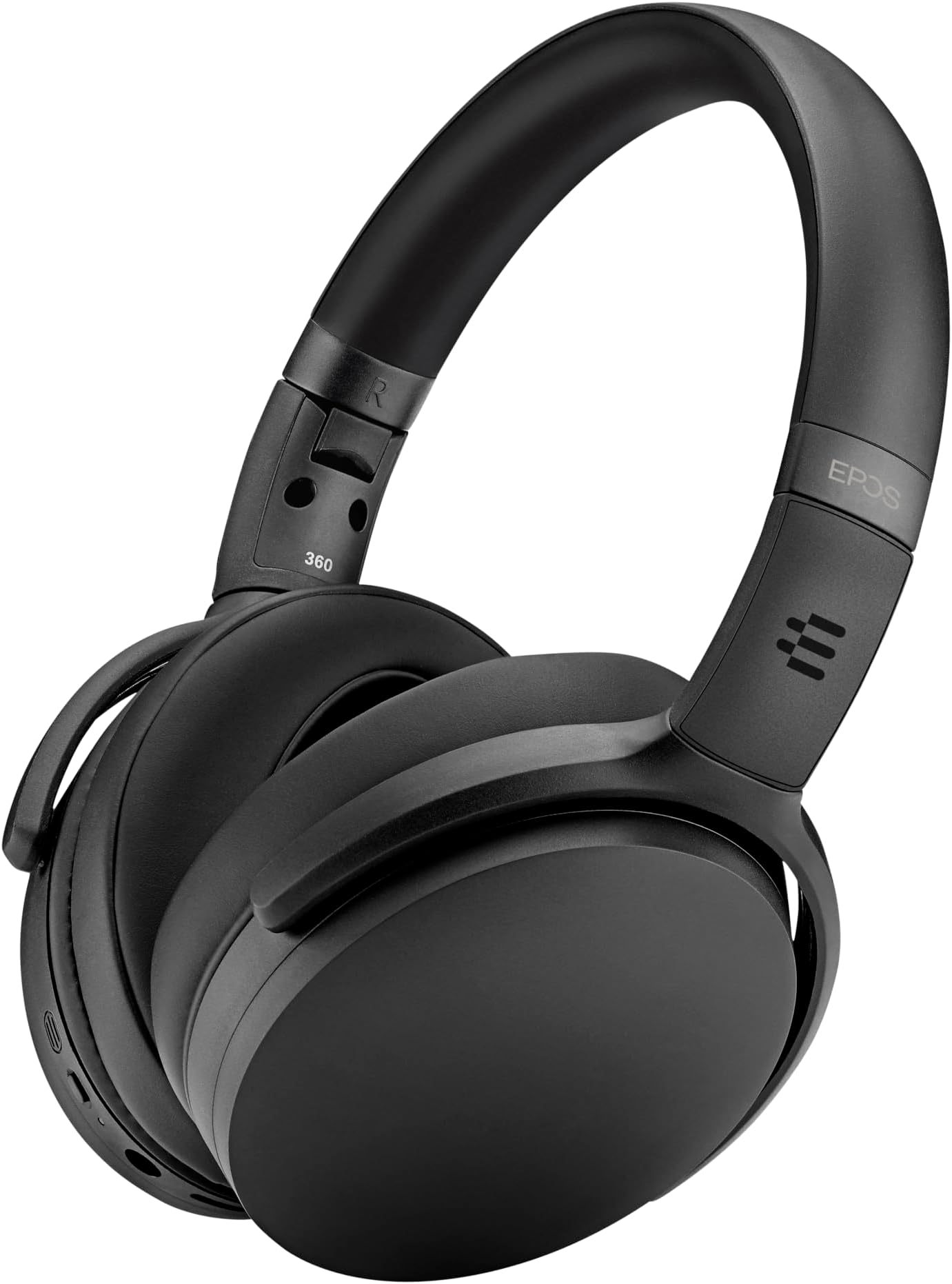 Adapt 360 Black - Dual-Sided, Dual-Connectivity, Wireless, Bluetooth, ANC Over-Ear Headset | for Mobile Phone & Softphone | Teams Certified