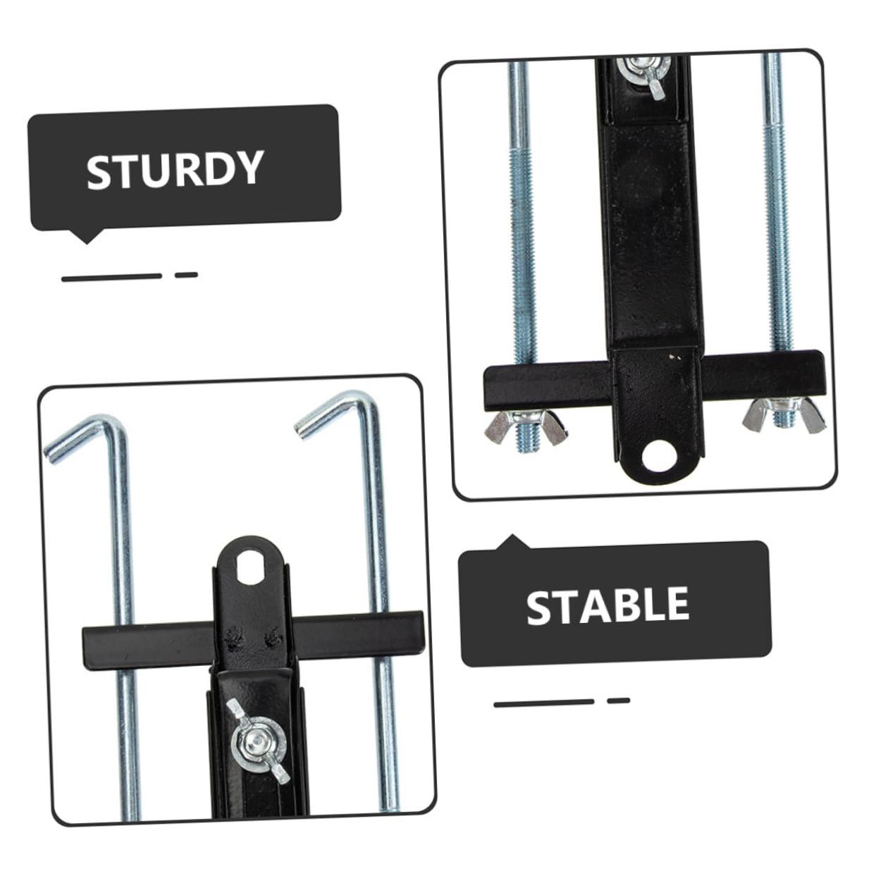 Vaguelly 2pièces Support De Batterie Voiture Métal Réglable Lot Cadre De Protection Pour Fixation De Batterie Automobile