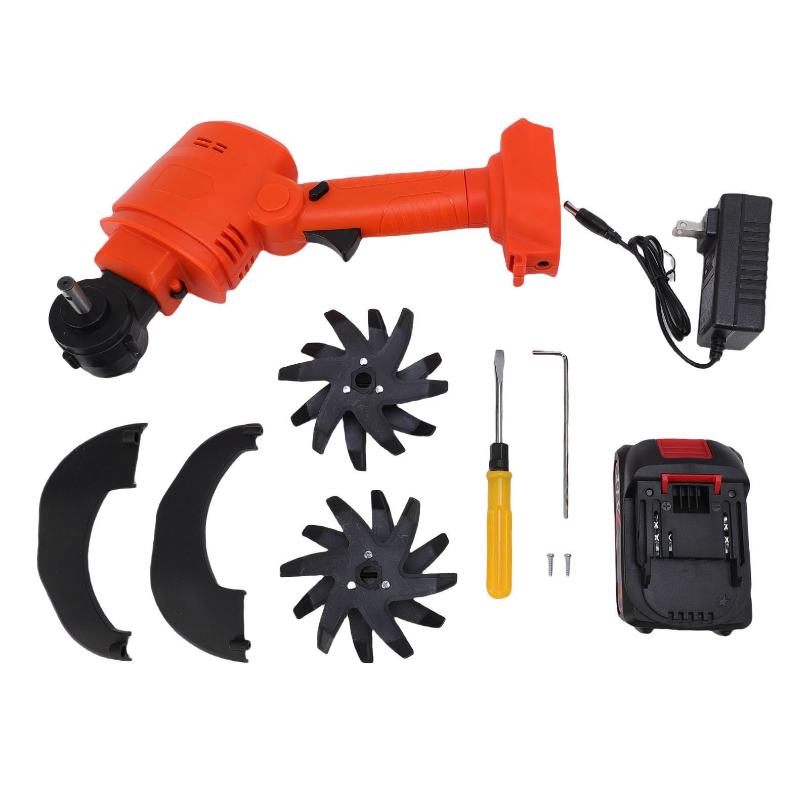 Coltivatore a Batteria, Mini Motozappa per Coltivatore da Giardino Alimentato a Batteria, per Diserbo Caricabatterie Incluso (Spina UE 100-240 V)
