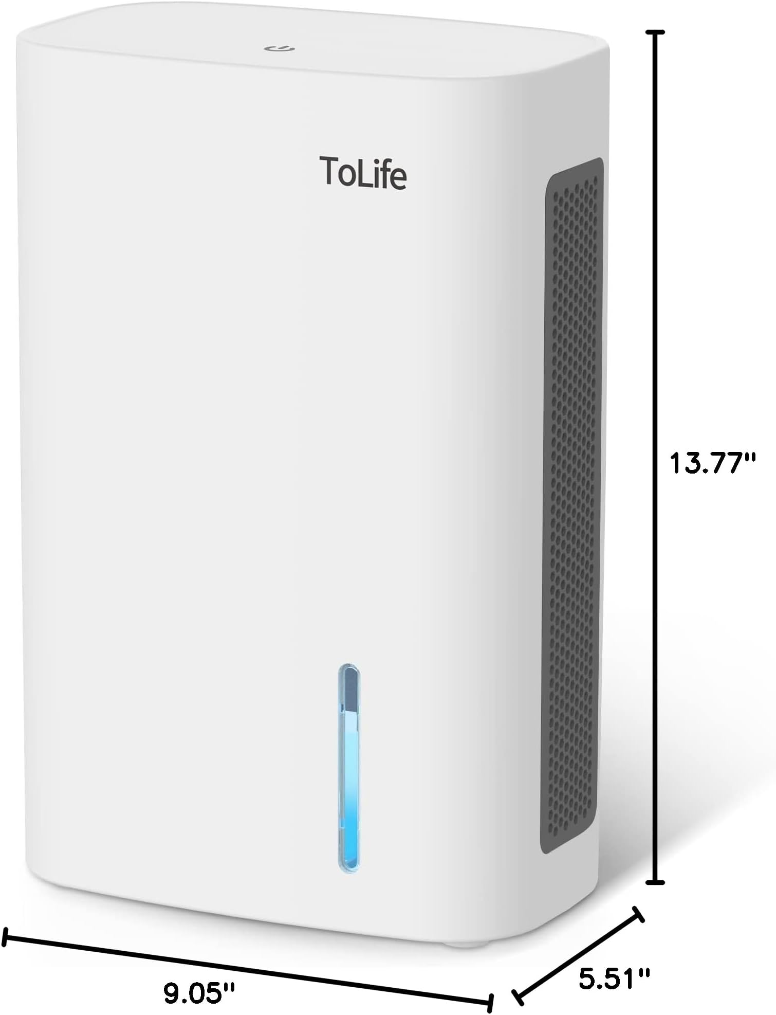 ToLife Dehumidifiers for Bathroom, 62 OZ Dehumidifier with Auto Shut Off, Sleep Mode (800 sq. ft) Portable White Dehumidifier for Bedroom, Basement, Home, RV, 7 Colors LED Light (TZ-C4S)