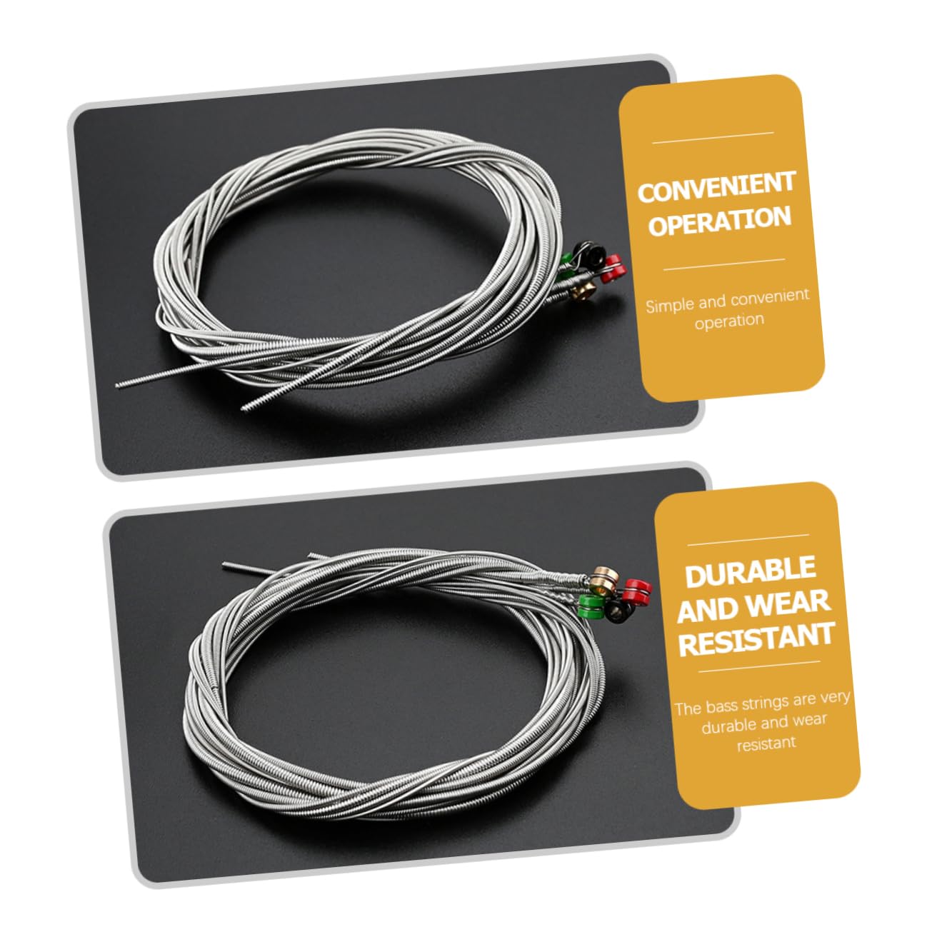 Toyvian 4sets Corde Per Basso Elettrico Acciaio Inossidabile Corde Durature e Resistente All Usura Per Strumenti Musicali Suono e Sostenuto Adatte Musicisti Principianti e Professionisti