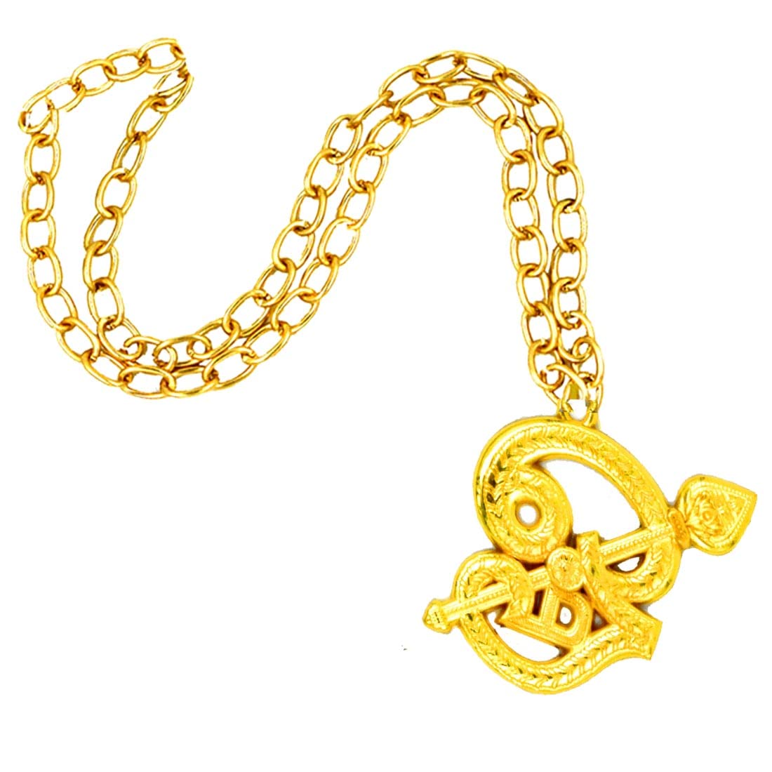 AFH South Indian Religious Lord Kartikeya Murugan VEL Golden Palted Car Mirror Charm Decorative Hanging Ornament