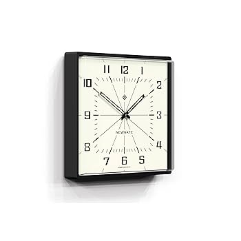 レトロモダン　壁掛け時計　スペースエイジ　モノトーン　ミッドセンチュリー Amazon.co.jp: NEWGATE® Box Office サイレントスイープ壁掛け