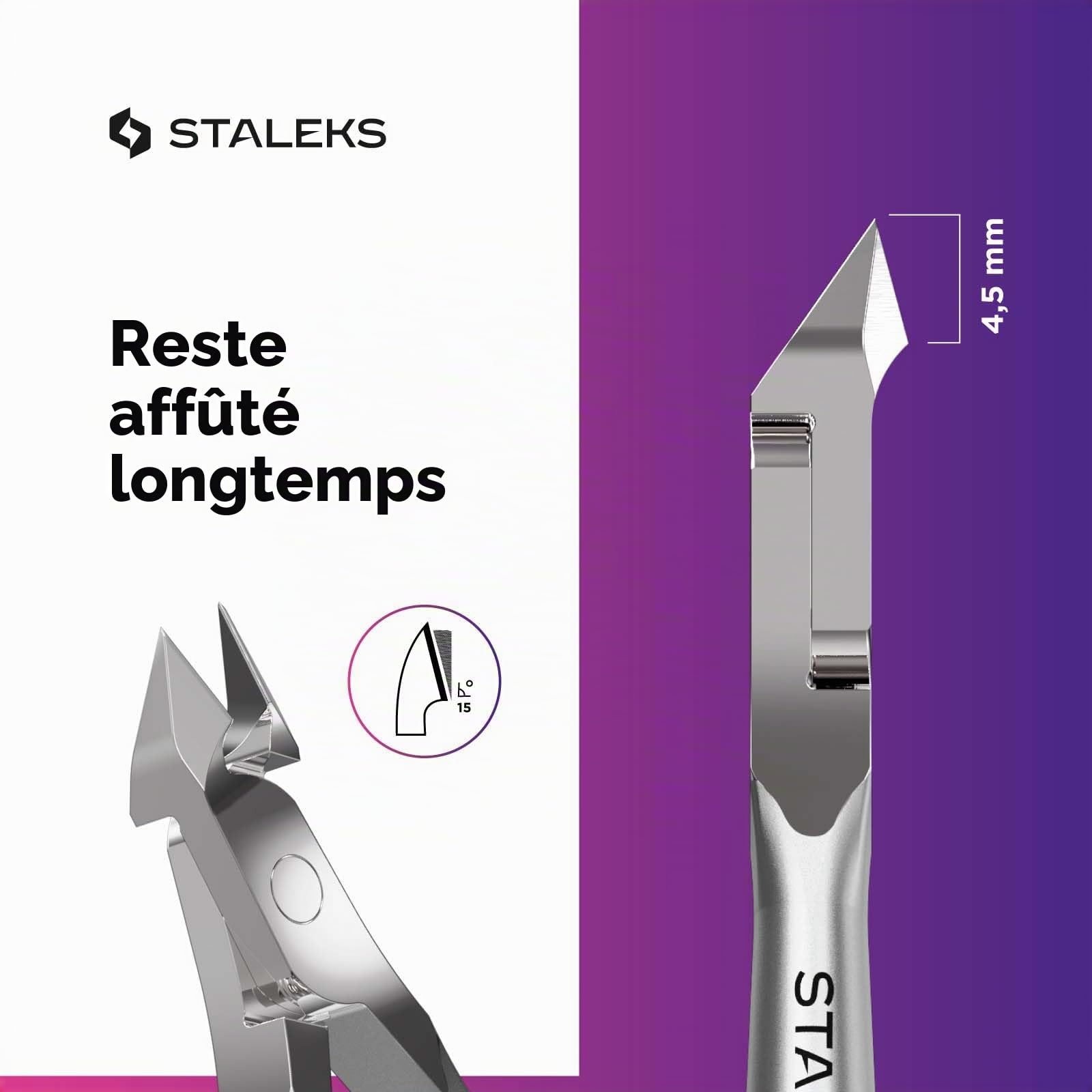 STALEKS PRO Smart 10 Pince à cuticules (longueur de la lame - 7 mm) NS-10-7