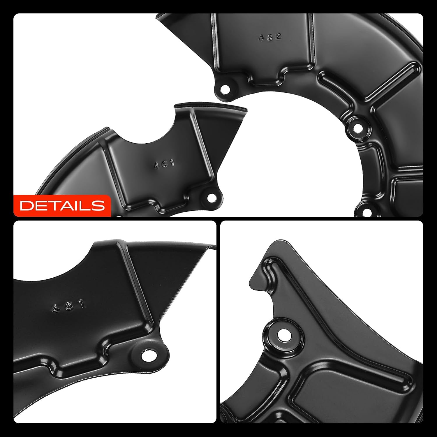 Frankberg 2 x Anchor Plate Brake Disc Front Left Right Compatible with Leon 1M1 1.4L-2.8L 1999-2006 B.o.r.a 1J2 1.4L-2.8L 1998-2013 Golf IV 1J1 1.4L-3.2L 1997-2005 Replace# 1 1J0615312B