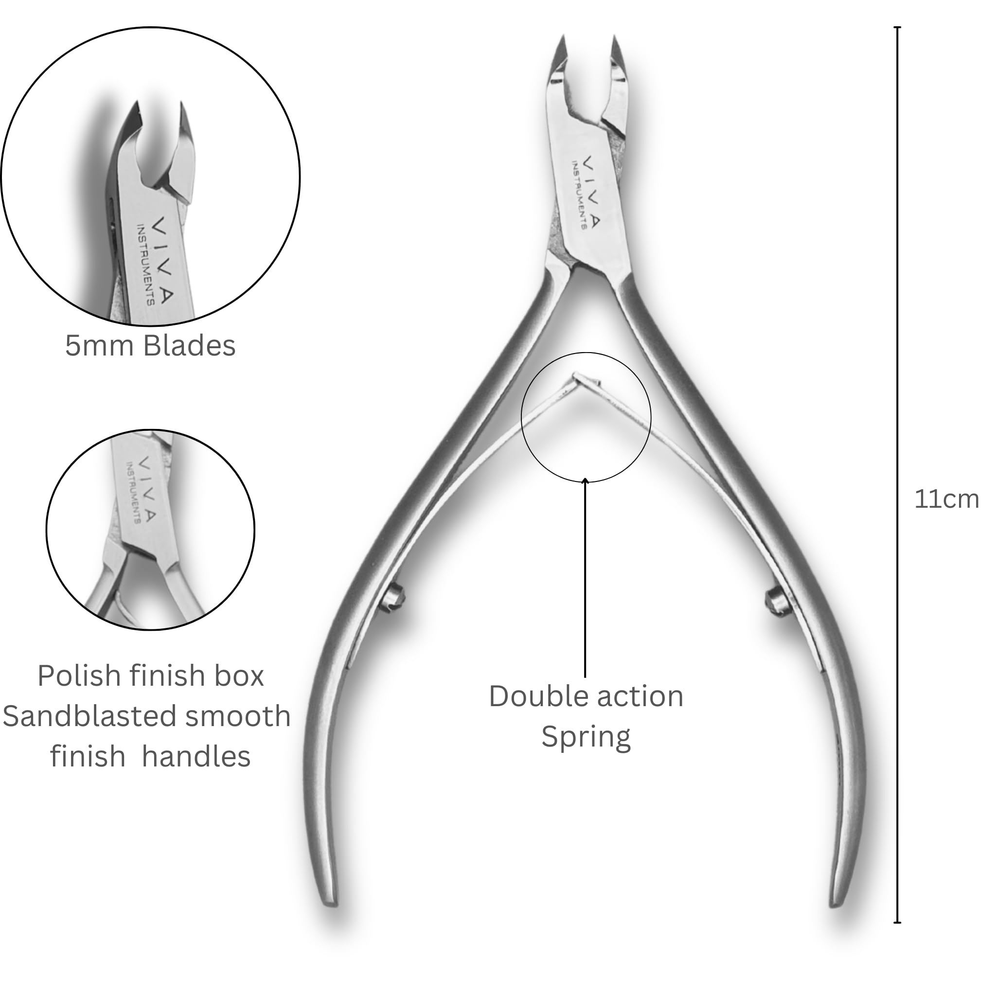 Professional Cuticle Nippers Cutter for Manicure & Pedicure - Image 2