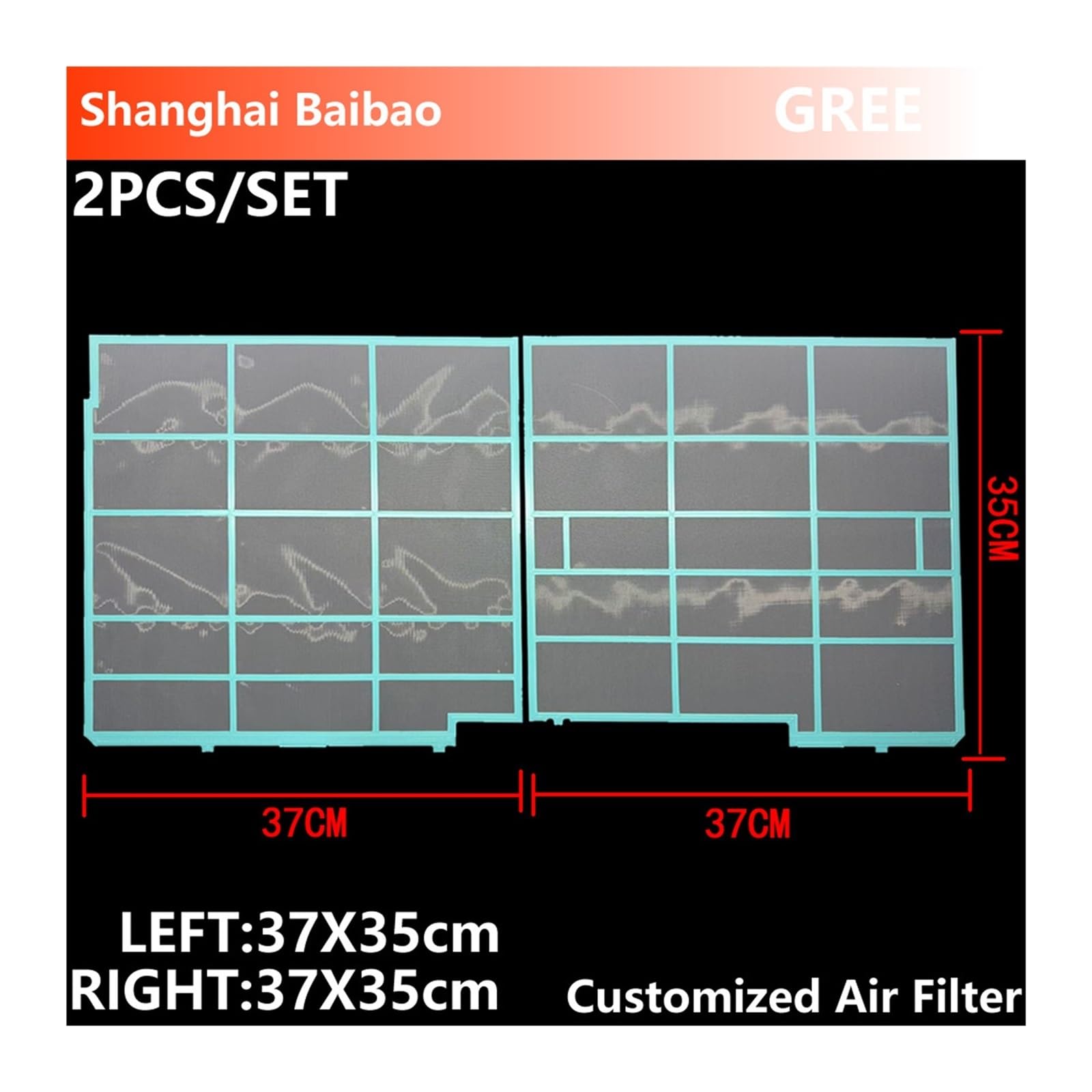 2 Uds, Compatible Con Gree, Filtro De Aire Acondicionado