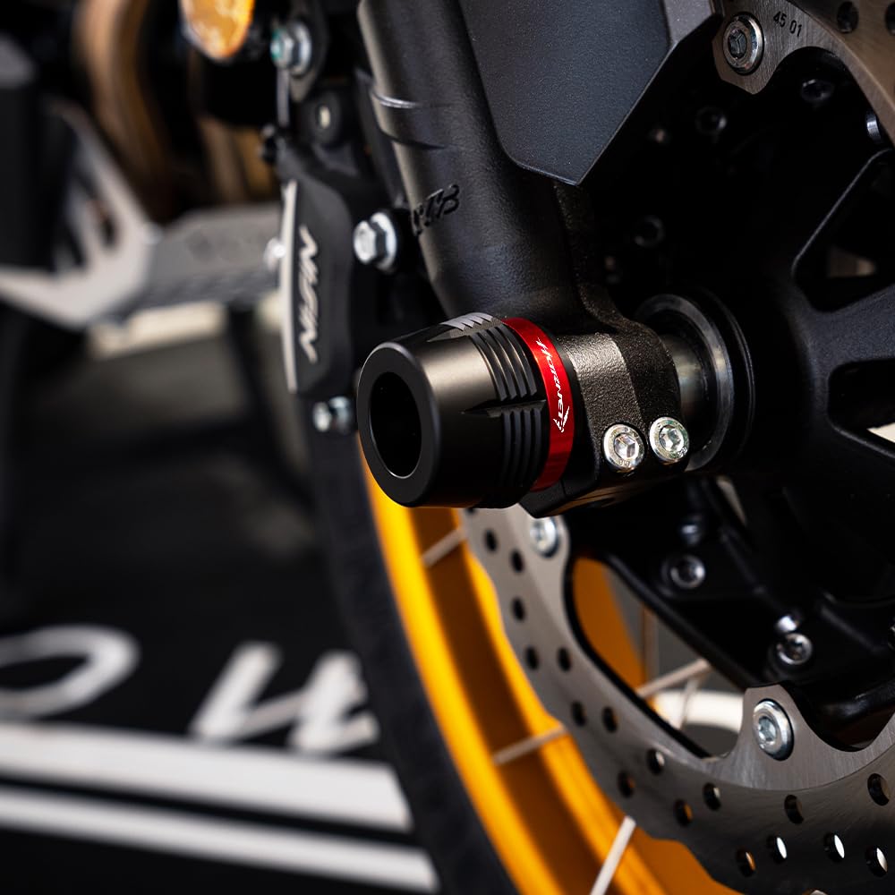 Motorrad Radschutz Passend Für CB750 CB 750 1000 Hornet CB1000 Hornet SP 2024 2025 Vorne Hinten Rad Gabel Slider Achse Crash Protector Hornet 750 1000 sp (Rot)
