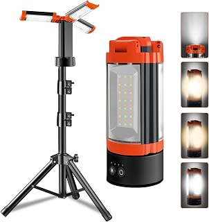 3 LED Lamp Heads Rechargeable Camping Light with Adjustable Stand