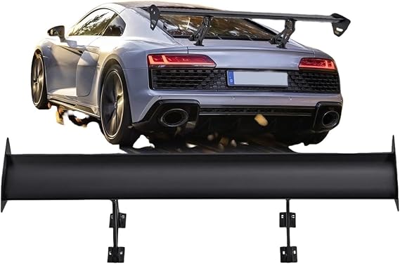 GT Wing Car Spoiler 43.3 Inch Universal Spoiler With Single Deck Adjustable Lightweight Aluminum Car Rear Spoiler Wing(Long)
