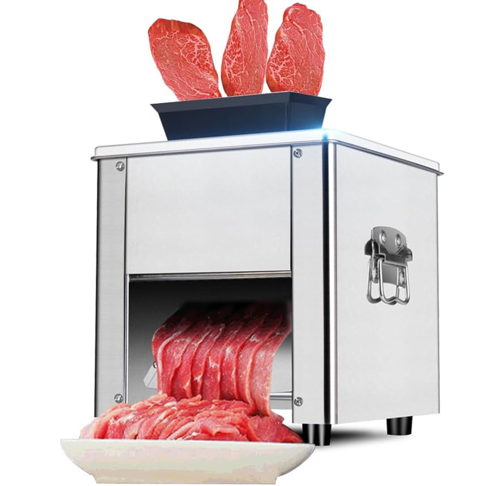 GTHTUHFD Commercial Machine,Meat Cutter Slicer Machine Electric Meat Slicing Shredding Cutting Machine 850W Meat Cutter Slicer With Stainless Steel Blade For Home And Commercial Use,3.,5mm