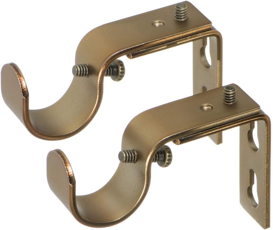 Ivilon Short Projection Brackets for Curtain Rods for 7/8