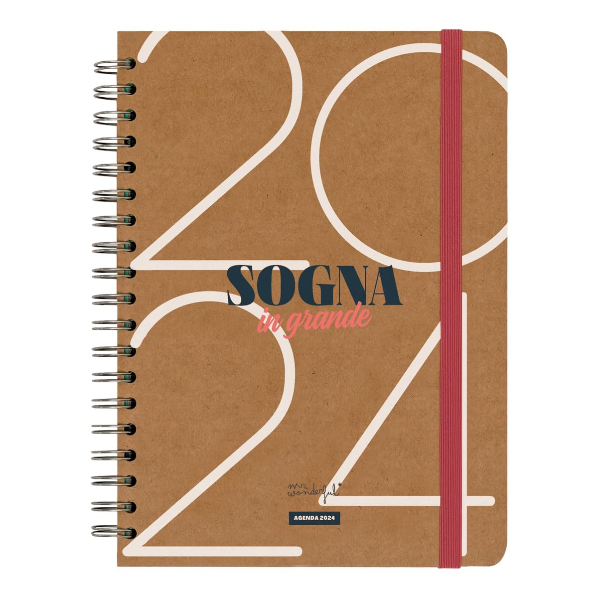 Mr.Wonderful Large Weekly Office Diary 2024 - Dream in Large 22.1 x 2.1 x 15.6 cm